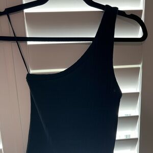 American Eagle Outfitters Black One-Shoulder Top